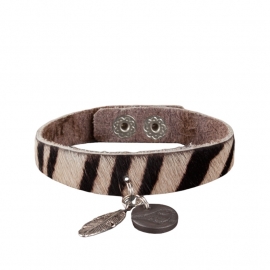 Tante Taat safari-armband Zebra met bedel