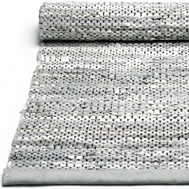 Rug Solid Lederen Vloerkleed Light Grey / div. afmetingen