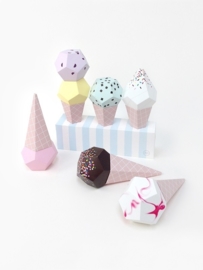 Moon Picnic Paper Ice Creams