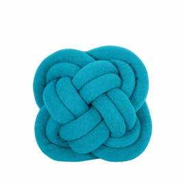 Umemi Turk's Head Notknot kussen Turquoise