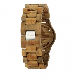 WeWood horloge `Date teak`