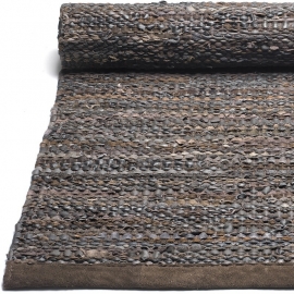 Rug Solid Lederen Vloerkleed Brown - Choco / div. afmetingen