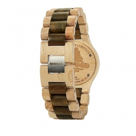 WeWood horloge `Date beige/army`