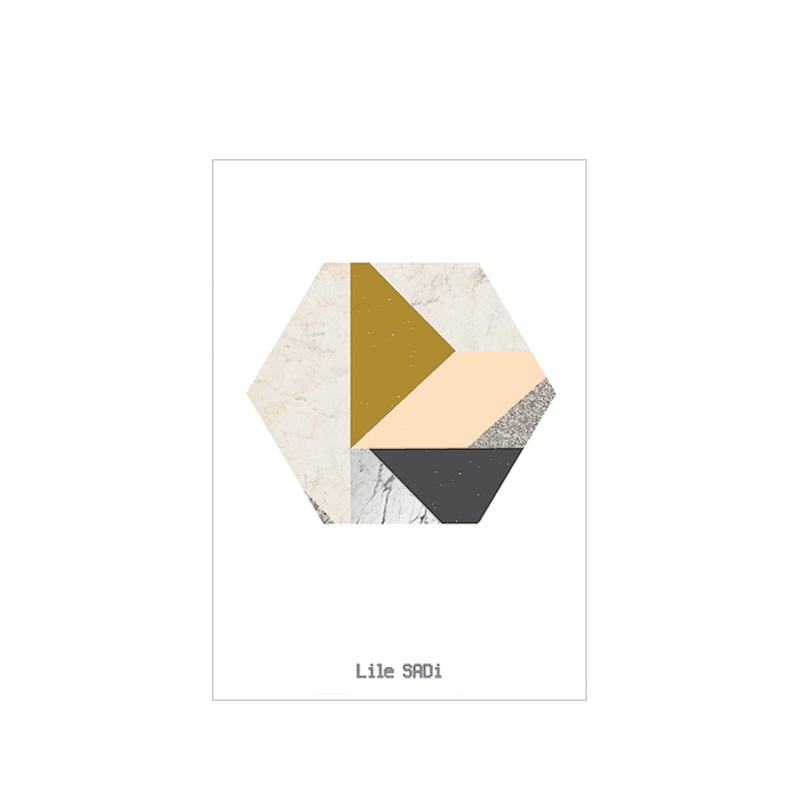 Lile Sadi poster Marble Hexagon