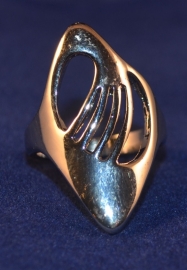 1015/- Opengewerkte ring zilverkleur