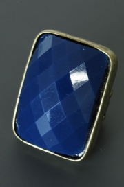 1034/H Ring met blauwe steen