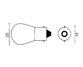 LAMP 12V-21W BA15S