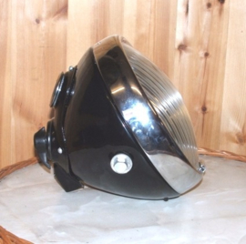 Lucas koplamp 8 inch met ampere meter en schakelaar (replica).