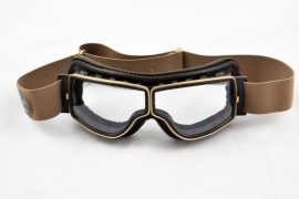 Aviator T2 bruin leer met `gouden`randje.