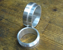 Lasflens voor Monza dop , 2 inch of  2 1/2 inch , aluminium.