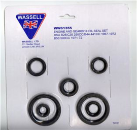 Olie keerring set BSA B25,B44,B50 etc