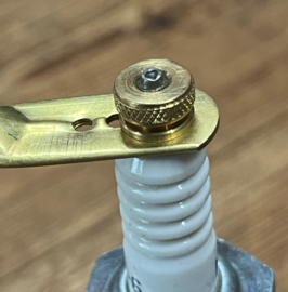 2x Spark Plug Brass Thumb Nut M4 Champion Replica