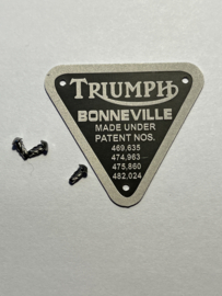 Triumph Patent plaatje -Bonneville 70-4016R