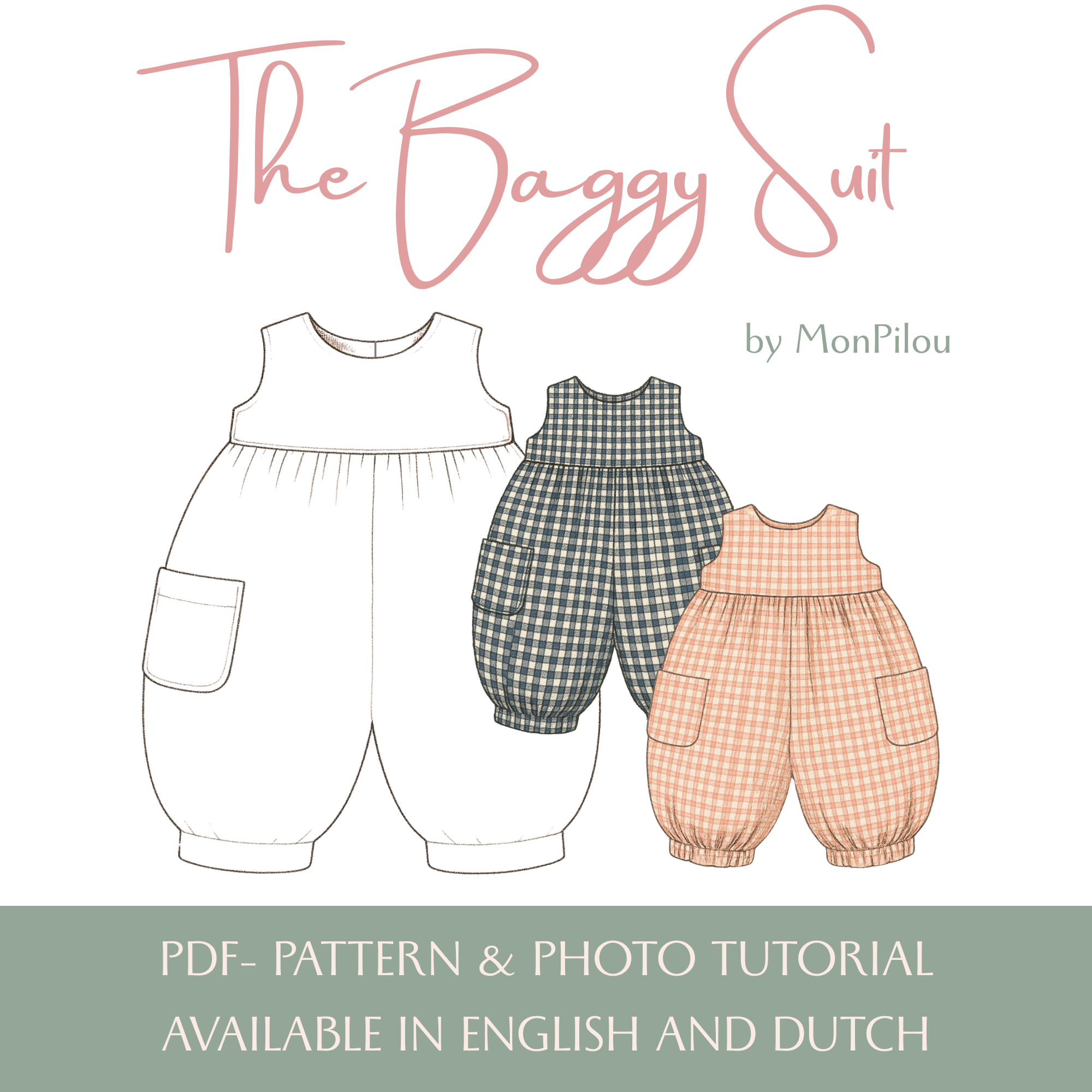 Pdf-patroon "The Baggy Suit" voor Waldorf poppen van 36 cm tot 42 cm