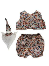 Bloomers, Hemdje  en knuffel popje- in Liberty print (MTO)