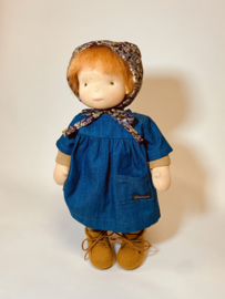 Flo, a  unique handmade doll of 36 cm/ 14" tall