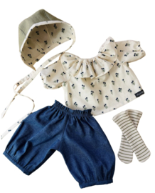 4 piece Tulip Doll Outfit for 39 to 42 cm (15 to 16") tall dolls