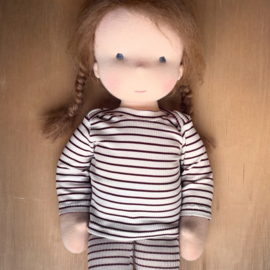 Streepjes T-shirt - in diverse kleuren  rib jersey (MTO)