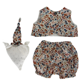 Bloomers, Hemdje  en knuffel popje- in Liberty print (MTO)