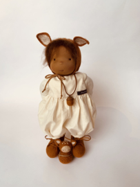 Deer Doll Cinnamon - Brown hair - a 14''/35 cm tall