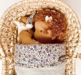 Petite Bébé - a 12''/30 cm tall  Waldorf Baby Doll in Mozes basket - Brown