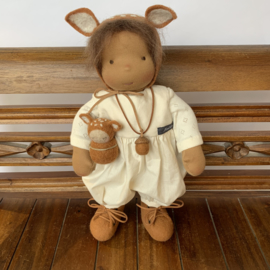 Deer Doll Cinnamon - Brown hair - a 14''/35 cm tall