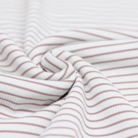 Streepjes T-shirt - in diverse kleuren  rib jersey (MTO)