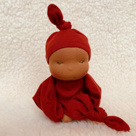 Zen Knoopje - mocca huid/warm roest rood