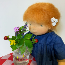 Flo, a  unique handmade doll of 36 cm/ 14" tall