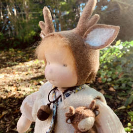 Reindeer Doll - Caramel hair - a 14''/35 cm tall