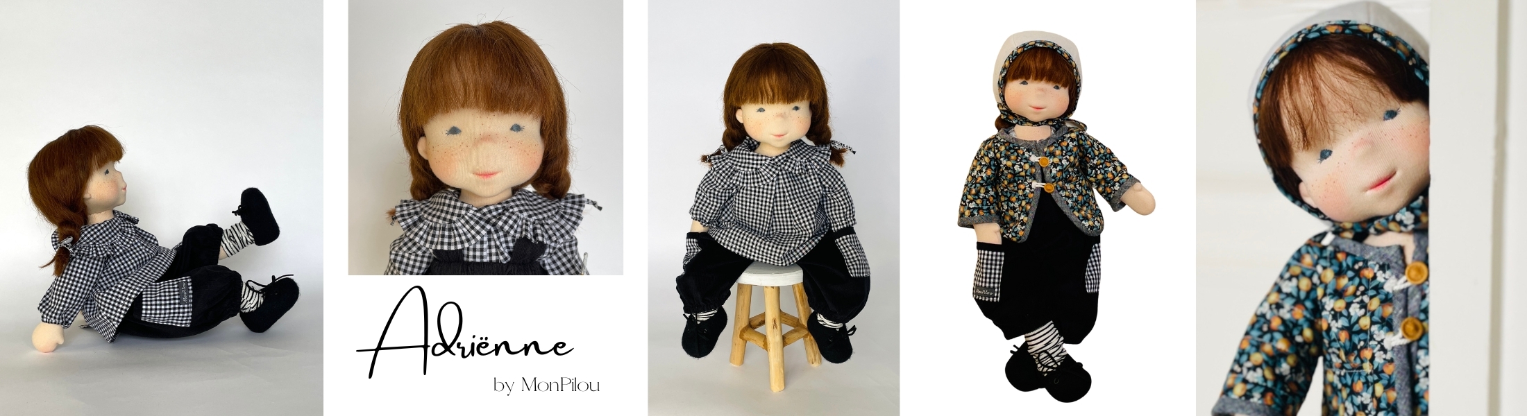 Natural fiber art doll - Adriënne