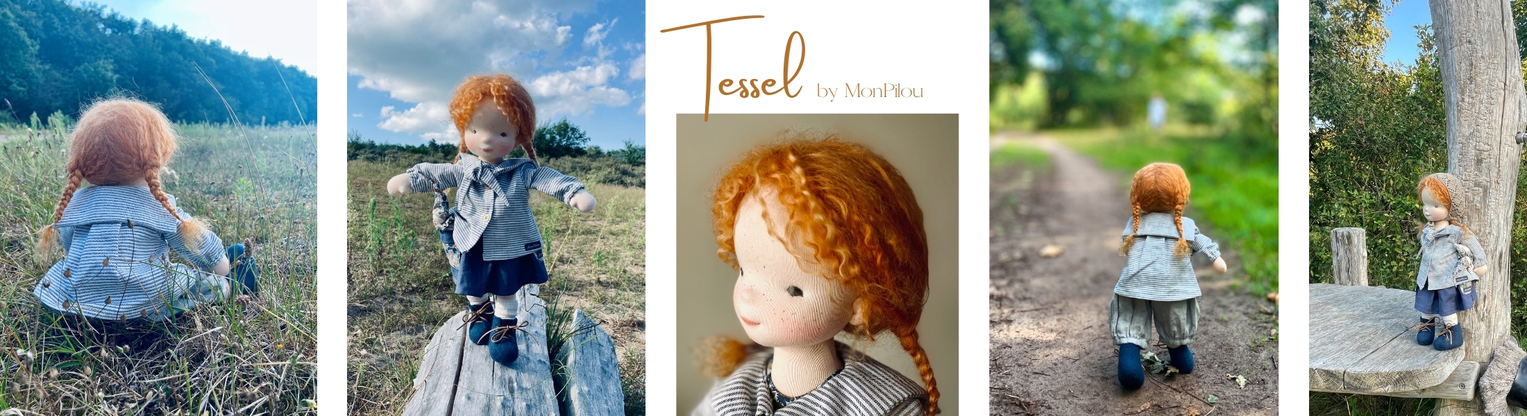 Natural fiber art doll - Tessel