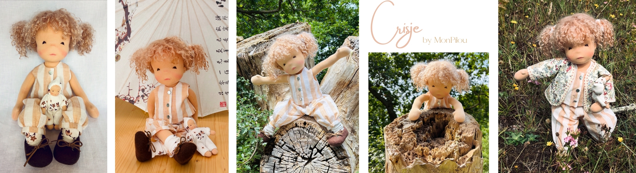 Natural fiber art doll - Crisje