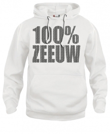 Hooded sweater uni - 100% zeeuw schortebont