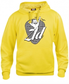 Hooded sweater uni - zld schortebont