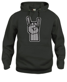 Hooded sweater uni - rock schortebont