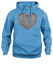 Hooded sweater uni - schortebont hart