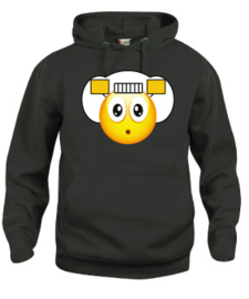 Hooded sweater uni - smiley sad