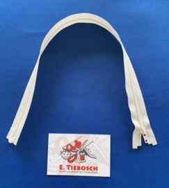 YKK rits deelbaar super dun 40 cm creme
