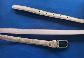 Dames riem 2 cm roze/glitter 85 cm lang