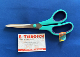 Stoffenschaar softgrip blauw/groen