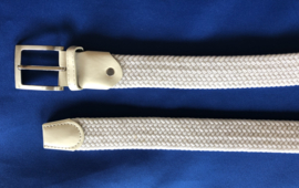 Elastische heren riem 110 cm wit