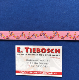 Bloemetjes band roze