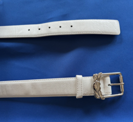 Dames riem 4 cm wit 95 cm lang