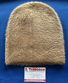 Lekker warme vlies muts beige