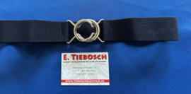 Elastische dames riem 4 cm donker blauw 70 cm lang