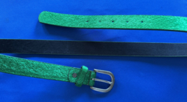 Dames riem 3 cm hard groen 90 cm lang