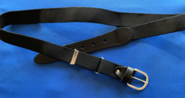 Elastische heren riem verstelbaar 3 cm breed zwart