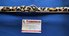 Dames riem 2 cm tijgerprint 85 cm lang