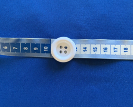 Carnavals knoop wit 25 mm